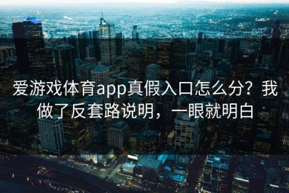 爱游戏体育app真假入口怎么分？我做了反套路说明，一眼就明白